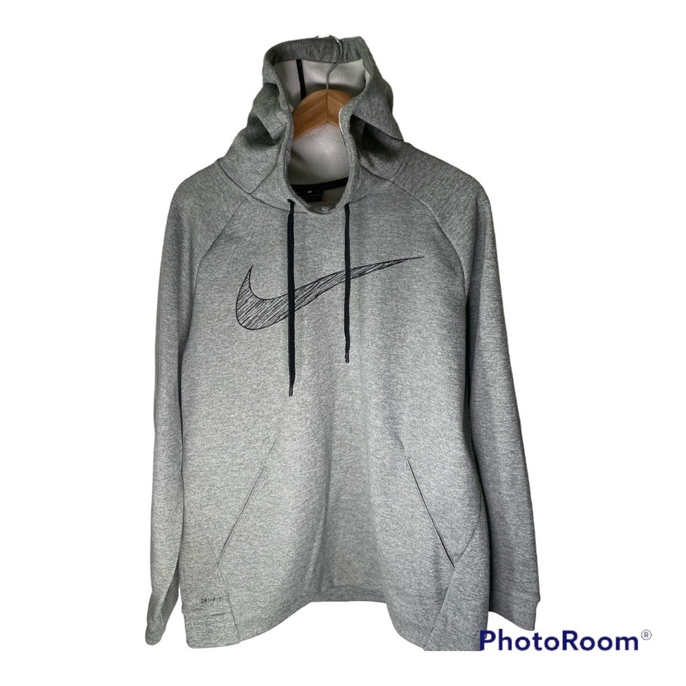 Nike Dry Fit Athletic/Runners Hoodie Sz Large Grey/Black